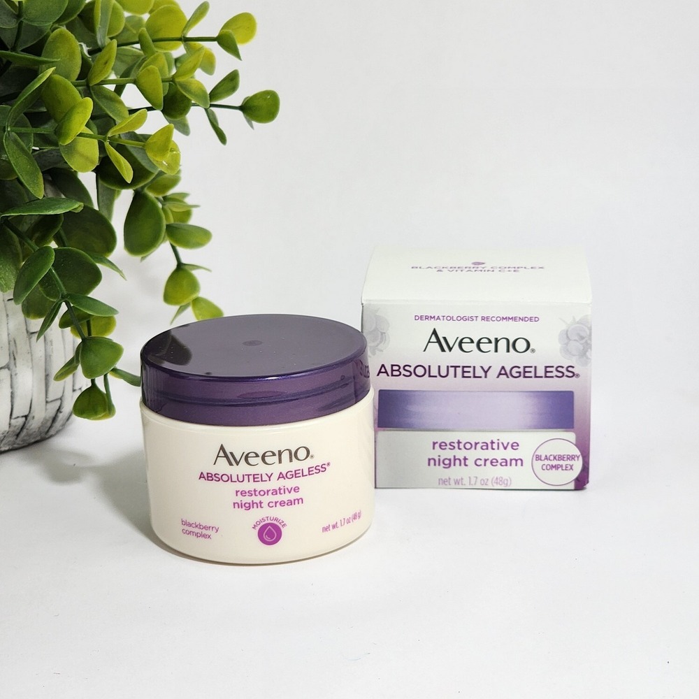 Aveeno Absolutely Ageless Restorative Night Cream Blackberry Complex 1.7oz / 48g